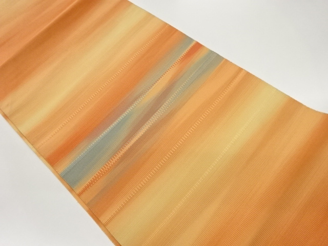 本綴れ横縞模様織出し名古屋帯